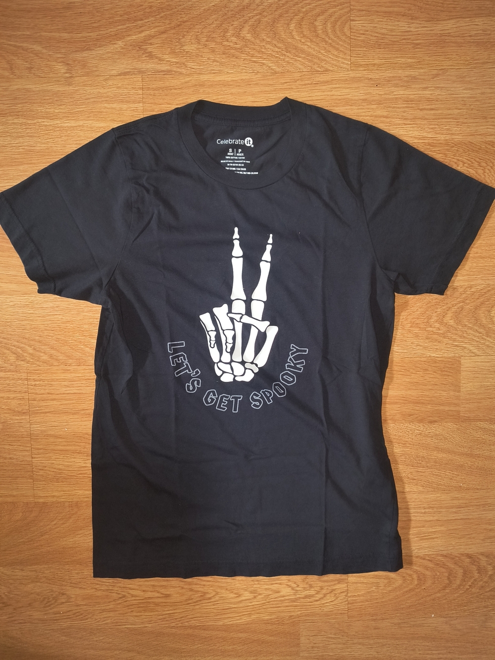 Celebrate It Black 'Let's Get Spooky' Skeleton Graphic Tee